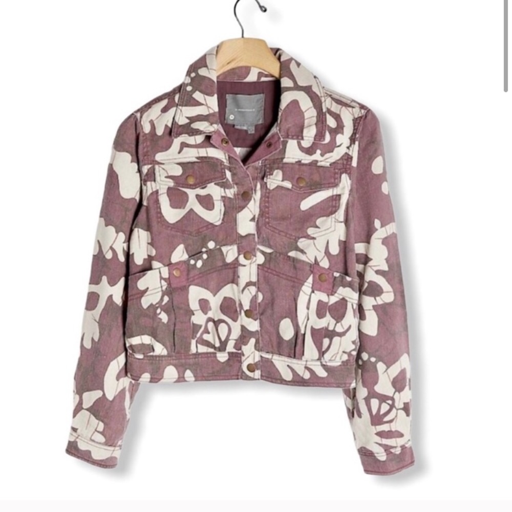 New Anthropologie Mags Utility Trucker Jacket L